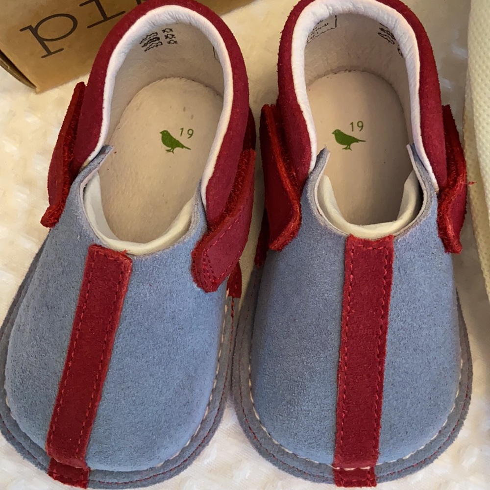 NEW! Pipit “STRIPE” Baby Toddler First Shoes Sky - Picture 5 of 14